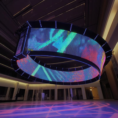 P4.81 Transparent Flexible LED Screen Display Low Maintenance