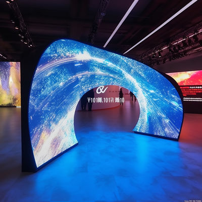 P4.81 / P5 Curved LED Screen IP65 Flexible LED Video Screen Customized