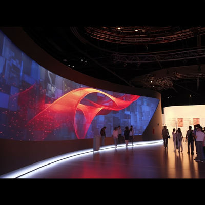 Curved Irregular LED Screen P4 / P4.81 Light Weight LED Display