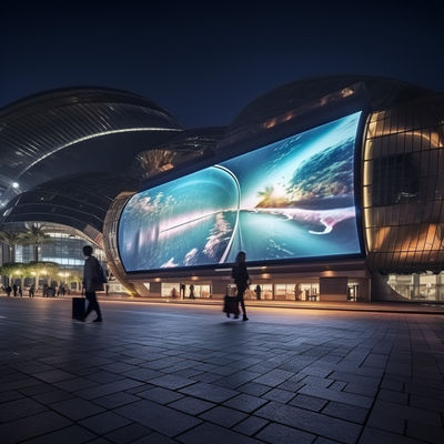 Custom Large LED Advertising Billboard 10mm Pixel Pitch ISO9001