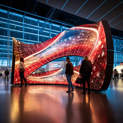 Full Color Module Size P3/P3.91/P4/P4.81/P5/P6 Indoor Flexible LED Screen Display with High Contrast and Brightness