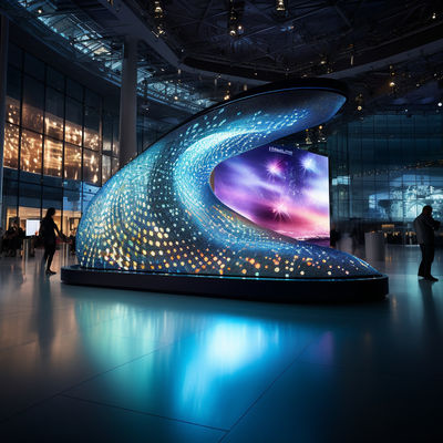 Full Color Module Size P3/P3.91/P4/P4.81/P5/P6 Indoor Flexible LED Screen Display with High Contrast and Brightness