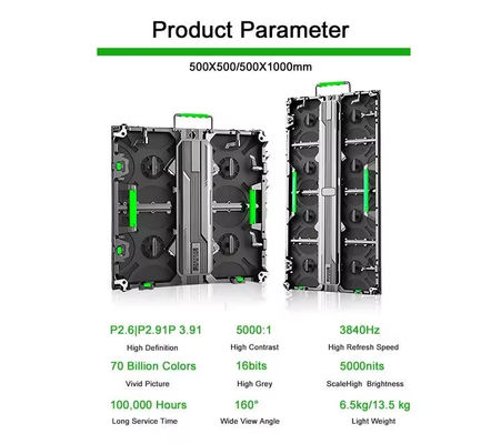 Lightweight Aluminum LED Panels With 3-in-1 SMD2121 2.976Mm Pixel Pitch And Full Color Display
