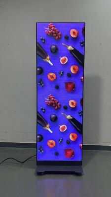 Foldable Indoor P2.5 LED Poster Display 640x1920mm Indoor Full Color Poster Display Portable Led Poster Screen for Shopping Mall