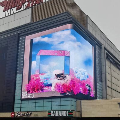Outdoor LED Display Screen with Waterproof IP65 1920Hz-3840Hz Refresh Rate and Die Cast Aluminum Cabinet