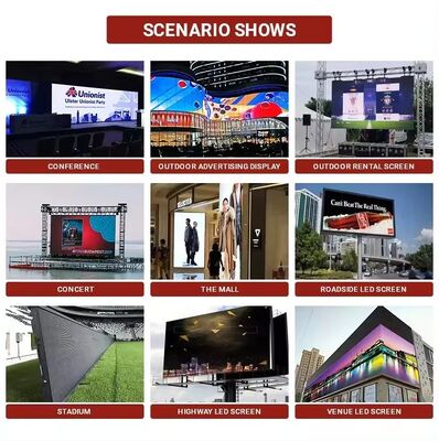 Waterproof IP65 Outdoor LED Display Screen with 1920Hz-3840Hz Refresh Rate and 100000 Hours Life Span for Rental LED Video Wall