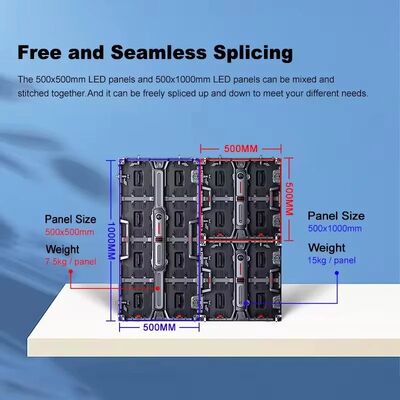 Waterproof IP65 Outdoor LED Display Screen with 1920Hz-3840Hz Refresh Rate and 100000 Hours Life Span for Rental LED Video Wall