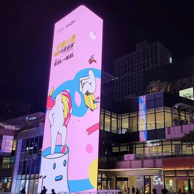 Outdoor LED Display Screen with IP65 Waterproof Rating 1920Hz-3840Hz Refresh Rate and Die Cast Aluminum Cabinet