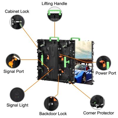 Outdoor P2.604 LED Video Wall with IP65 Waterproof and 3840Hz Refresh Rate for Digital Signage