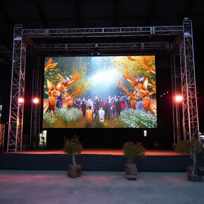 P2.97 Outdoor LED Display Screen with IP65 Waterproof and 3840-7680Hz Refresh Rate for Rental Stage Background