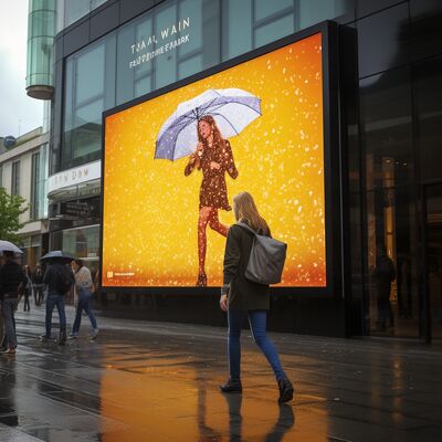 Durable P4 Pixel Pitch Outdoor LED Video Wall Display Screen with IP65 Waterproof and 4500-5500cd/m² Brightness