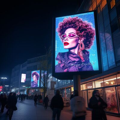 IP65 Waterproof Outdoor LED Display Screen with 4000-5500 cd/m² Brightness and 100000 Hours Life Span for Advertising