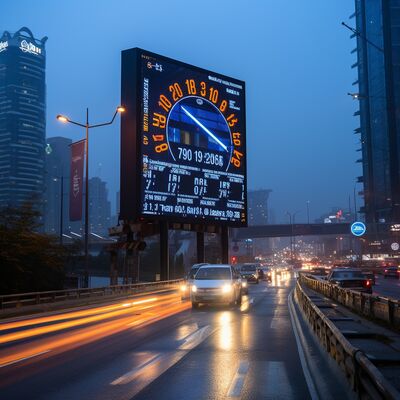 Outdoor LED Display Screen with IP65 Waterproof 4500-5500cd/m² Brightness and 3840-7680Hz Refresh Rate for Digital Billboard