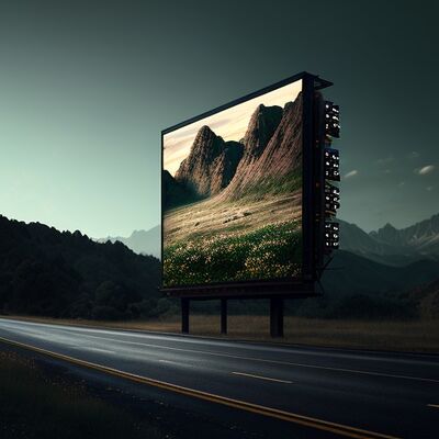 Outdoor LED Display Screen IP65 Waterproof 4500-5500cd Brightness 960x960mm Cabinet Size for Digital Signage