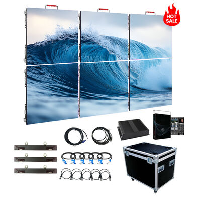 Portable Outdoor LED Display Screen with P4.81MM Pixel Pitch IP65 Waterproof and 500x500mm Cabinet Size for Rental Stage Backdrops