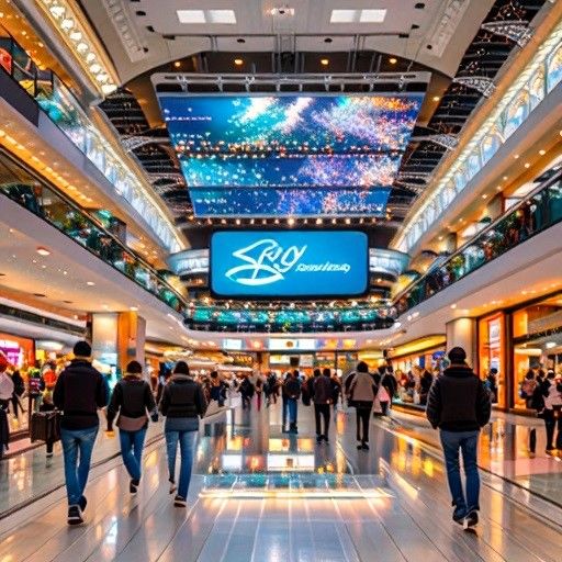 Full Color Digital Indoor LED Display Screen Ceiling Mounted P2