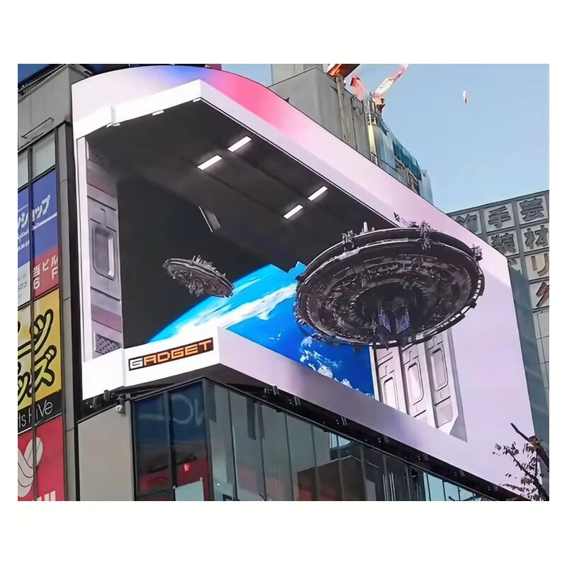 Outdoor LED Display Screen IP65 Waterproof High Brightness 4500-5500cd Naked Eye 3D LED Billboard