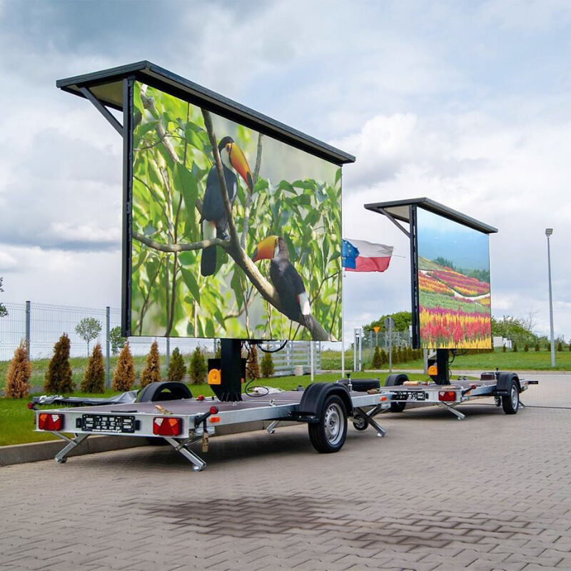 Outdoor P6 Mobile Digital Billboard LED Display Screen with IP65 Waterproof 960x960mm Cabinet and 4500-5500cd/m² Brightness