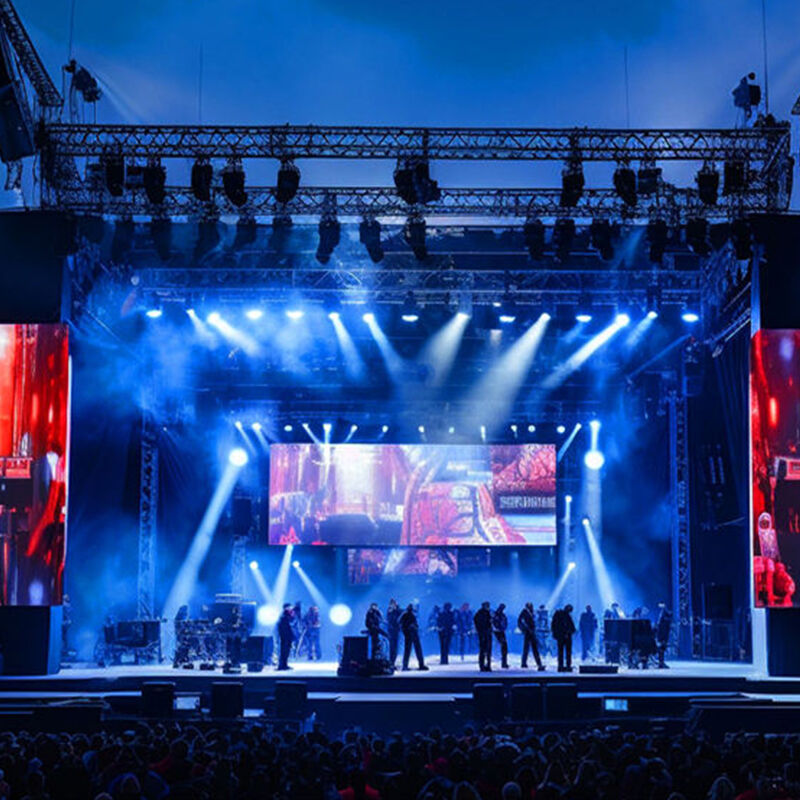 Outdoor Rental LED Video Wall with P6.67mm Pixel Pitch IP65 Waterproof and 3840-7680Hz Refresh Rate