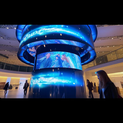Large Flexible Transparent LED Screen P3 - P6 Ultra Thin LED Display