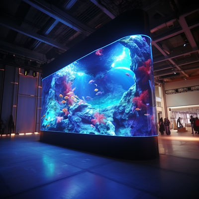 P3.91 / P4 / P5 Curved Projector Screen LED Brightness 1500-5000cd/M2