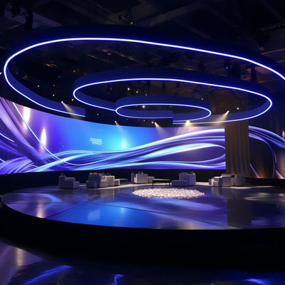 Exhibitions IP65 Curved LED Screen 1.53mm Pixel Pitch Customized